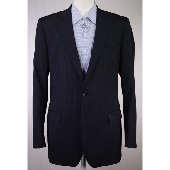 Brooks Brothers Fitzgerald Navy Blue Pinstripe Suit Blazer Jacket 41L - Picture 2 of 11
